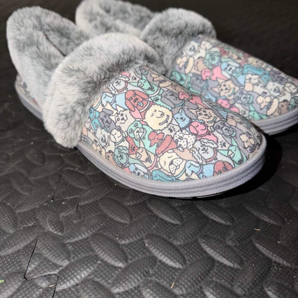 BOBS from Skechers Gray and Multicolor Slippers